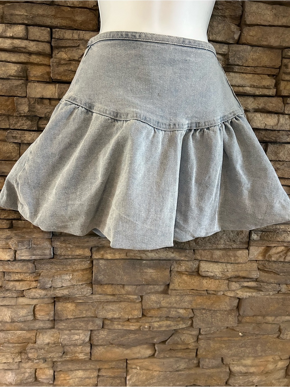 Almost Famous Pleated denim Jean Mini skirt S